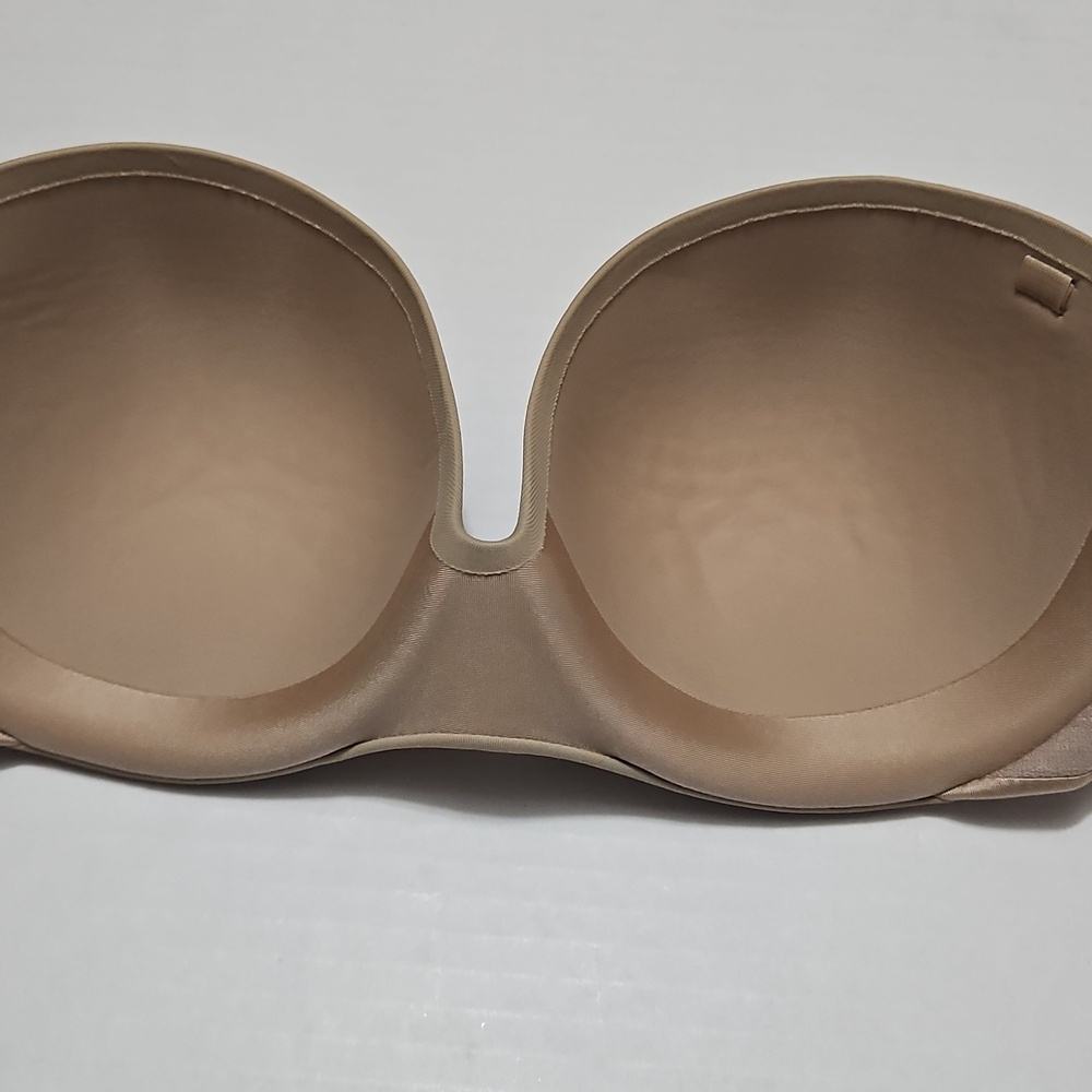 Warner's Seamless Strapless Padded Underwire Bra - Tan Size 34D - Picture 6 of 8